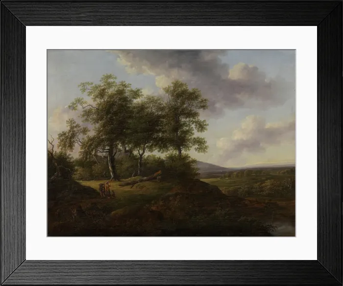 Framed Print : Rural Scene with Figures, c1800. Creator: Johanna Marianne Freystein Framed Print : Rural Scene with Figures, c1800. Creator: Johanna Marianne Freystein