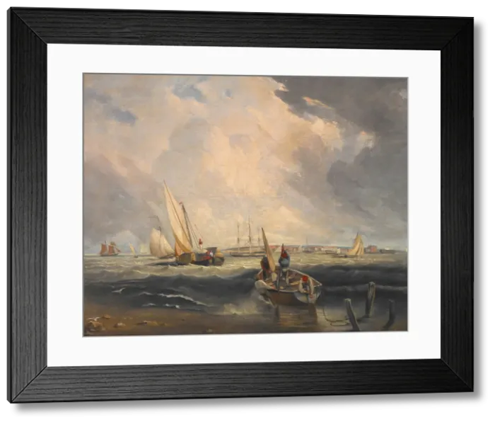 Framed Print : Bligh Sands, Sheerness, unknown date, c1815-1867. Creator: Clarkson Stanfield Framed Print : Bligh Sands, Sheerness, unknown date, c1815-1867. Creator: Clarkson Stanfield