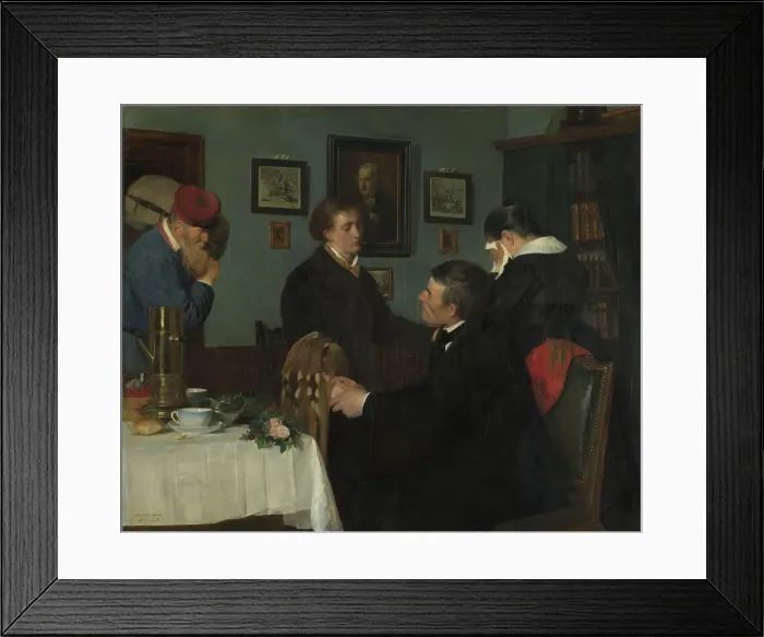 Framed Print : The Farewell, 1878. Creator: Harriet Backer Framed Print : The Farewell, 1878. Creator: Harriet Backer