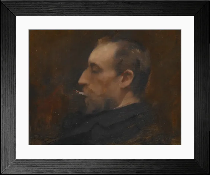 Framed Print : Portrait of a Man, 1871. Creator: Charles Emile Auguste Carolus-Duran Framed Print : Portrait of a Man, 1871. Creator: Charles Emile Auguste Carolus-Duran