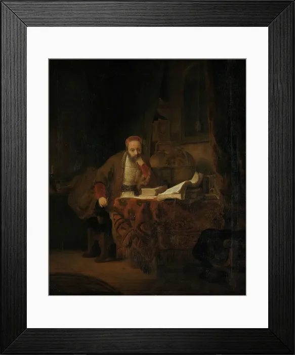 Framed Print : A Scholar in his Study, probably 1640s. Creator: Ferdinand Bol Framed Print : A Scholar in his Study, probably 1640s. Creator: Ferdinand Bol