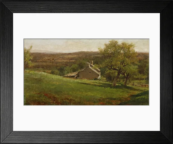 Framed Print : Landscape with Farmhouse, 1876. Creator: George Inness Framed Print : Landscape with Farmhouse, 1876. Creator: George Inness
