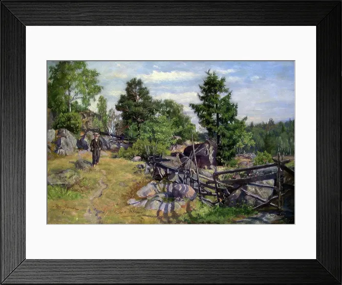 Framed Print : Summer landscape, 1887. Creator: Jorgen Sorensen Framed Print : Summer landscape, 1887. Creator: Jorgen Sorensen