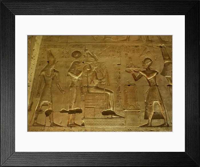 Framed Print : Seti I offering a statue of goddess Maat to gods Osiris... Temple of Seti I, Abydos, Egypt (2003). Creator: LTL Framed Print : Seti I offering a statue of goddess Maat to gods Osiris... Temple of Seti I, Abydos, Egypt (2003). Creator: LTL