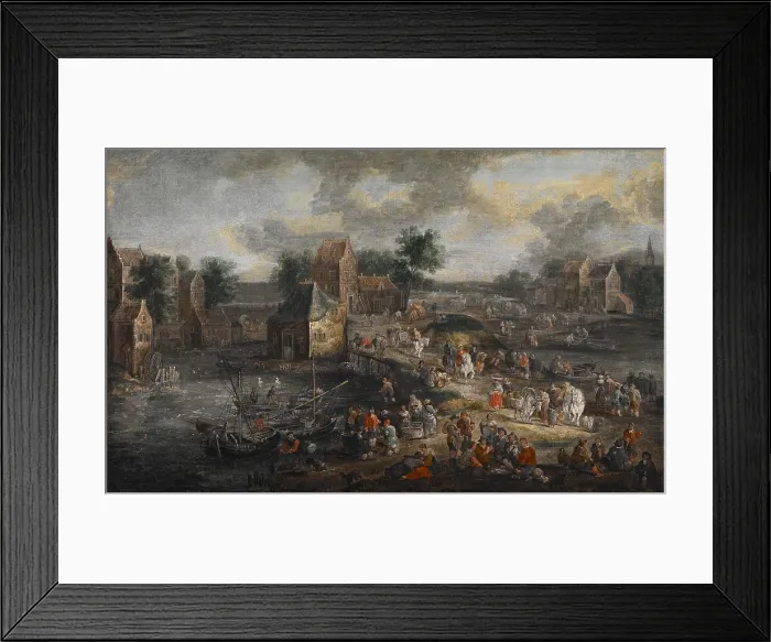 Framed Print : Market Day, late 1600s or early 1700s. Creators: Adriaen Frans Boudewyns, Peeter Bout Framed Print : Market Day, late 1600s or early 1700s. Creators: Adriaen Frans Boudewyns, Peeter Bout