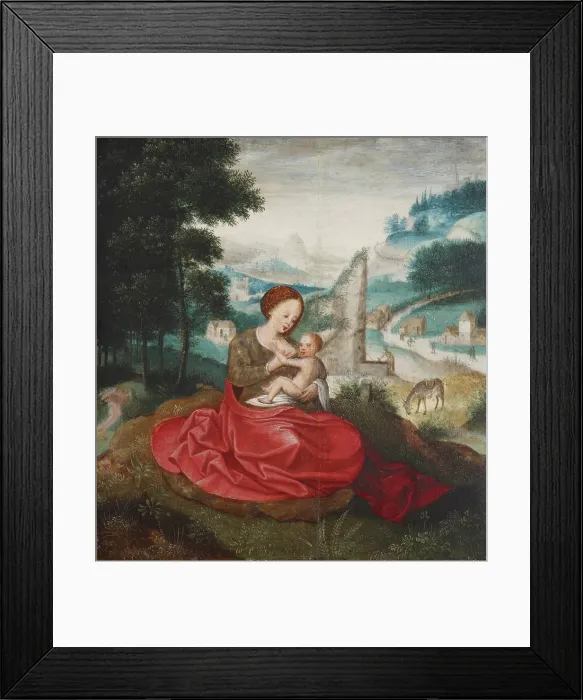 Framed Print : Rest on the Flight into Egypt, 1500s. Creator: Adriaen Isenbrandt Framed Print : Rest on the Flight into Egypt, 1500s. Creator: Adriaen Isenbrandt