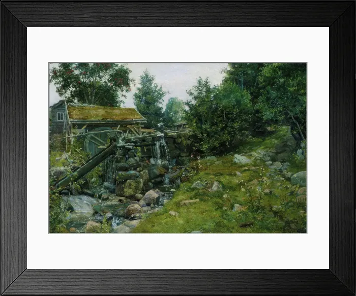 Framed Print : Sawmill in Romsdal, 1889. Creator: Jorgen Sorensen Framed Print : Sawmill in Romsdal, 1889. Creator: Jorgen Sorensen