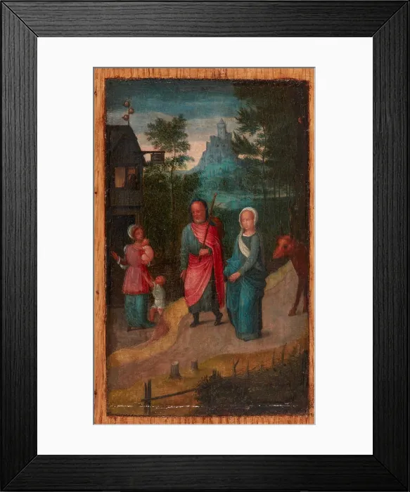 Framed Print : Mary and Joseph in Bethlehem, 1500s. Creator: Adriaen Isenbrandt Framed Print : Mary and Joseph in Bethlehem, 1500s. Creator: Adriaen Isenbrandt