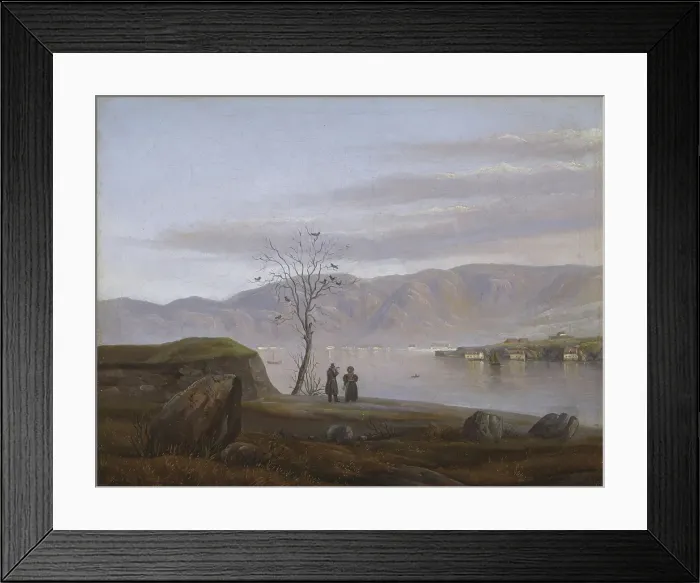 Framed Print : Part from Bergen, Nordnes and Sandviken seen from Laksevag, Undated. Creator: Knud Geelmuyden Bull