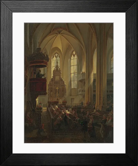 Framed Print : Church Interior, 19th century. Creator: Max Hauschild Framed Print : Church Interior, 19th century. Creator: Max Hauschild