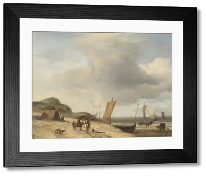 Framed Print : Dunes at Scheveningen, about 1659. Creator: Adriaen van de Velde Framed Print : Dunes at Scheveningen, about 1659. Creator: Adriaen van de Velde