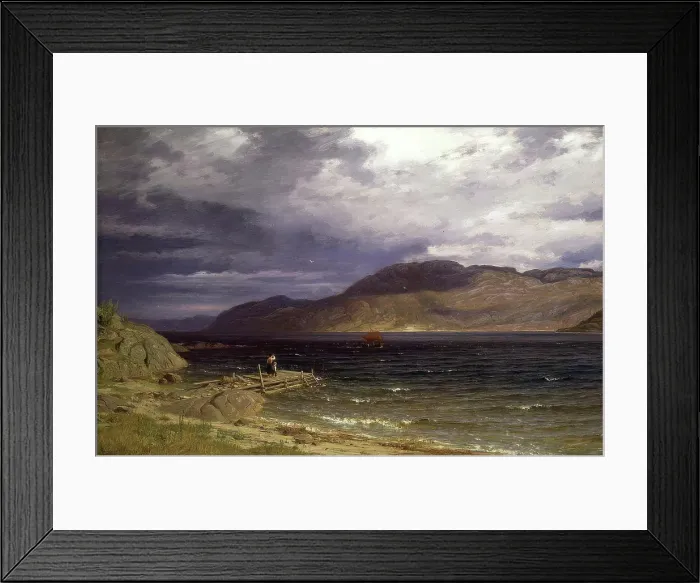 Framed Print : From AEnes in the Hardangerfjord, 1886. Creator: Amaldus Nielsen Framed Print : From AEnes in the Hardangerfjord, 1886. Creator: Amaldus Nielsen