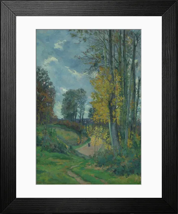 Framed Print : Autumn landscape, c1876. Creator: Armand Guillaumin Framed Print : Autumn landscape, c1876. Creator: Armand Guillaumin