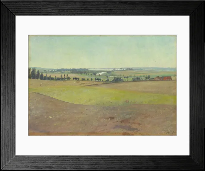 Framed Print : Danish summer landscape, 1895. Creator: Laurits Andersen Ring Framed Print : Danish summer landscape, 1895. Creator: Laurits Andersen Ring