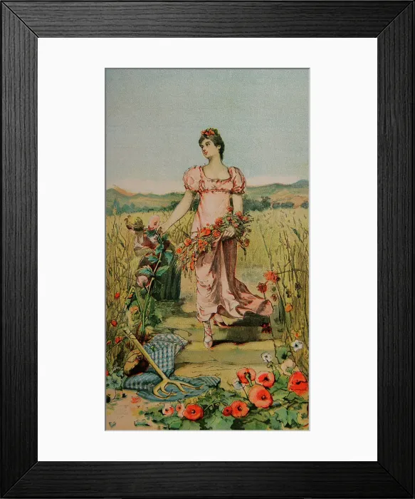 Framed Print : Summer, 1889. Creator: Narciso Mendez Bringa Framed Print : Summer, 1889. Creator: Narciso Mendez Bringa