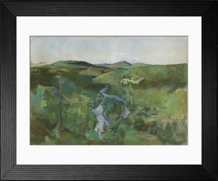 Framed Print : Landscape from Foldalen, 1894. Creator: Harriet Backer Framed Print : Landscape from Foldalen, 1894. Creator: Harriet Backer