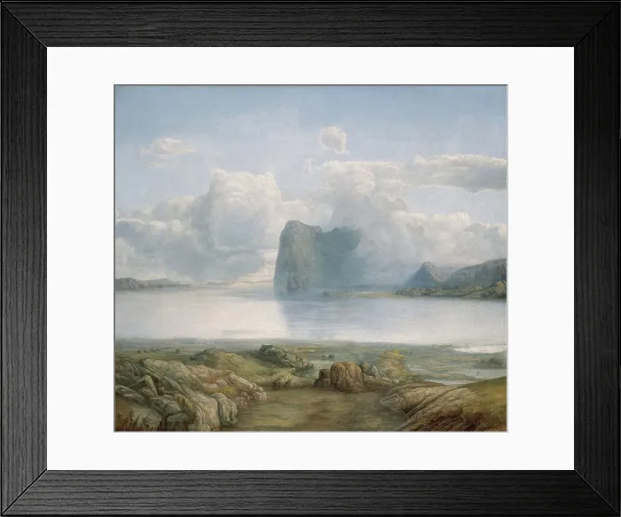 Framed Print : Island Borgoya, 1867. Creator: Lars Hertervig Framed Print : Island Borgoya, 1867. Creator: Lars Hertervig