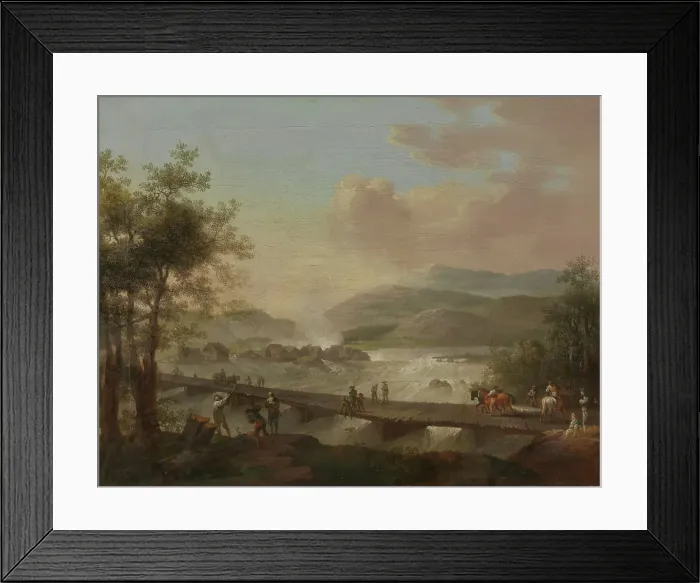 Framed Print : The Waterfall Honefossen, probably 1797. Creator: Christian August Lorentzen Framed Print : The Waterfall Honefossen, probably 1797. Creator: Christian August Lorentzen