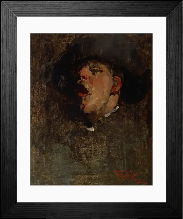 Framed Print : Self-Portrait, about 1878. Creator: Frank Duveneck Framed Print : Self-Portrait, about 1878. Creator: Frank Duveneck