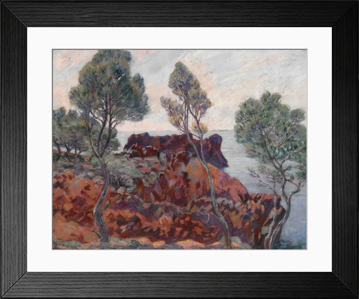 Framed Print : Agay - Les Roches Rouges, 1907. Creator: Armand Guillaumin Framed Print : Agay - Les Roches Rouges, 1907. Creator: Armand Guillaumin