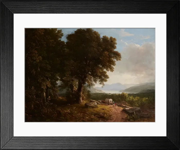 Framed Print : Landscape with Covered Wagon, 1847. Creator: Asher Brown Durand Framed Print : Landscape with Covered Wagon, 1847. Creator: Asher Brown Durand