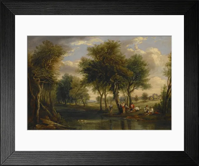 Framed Print : The Haymakers, unknown date, c1800-1844. Creator: Unknown Framed Print : The Haymakers, unknown date, c1800-1844. Creator: Unknown