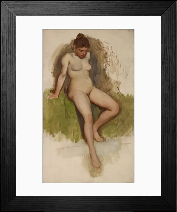 Framed Print : Nude, about 1895. Creator: Frank Duveneck Framed Print : Nude, about 1895. Creator: Frank Duveneck