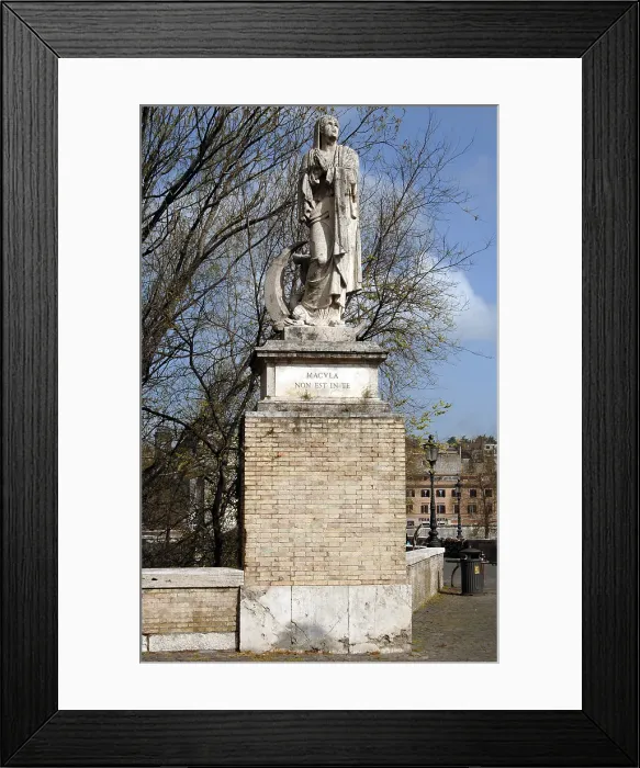 Framed Print : Statue decorating the Milvian bridge over the Tiber river, Rome, Italy, 2009. Creator: LTL Framed Print : Statue decorating the Milvian bridge over the Tiber river, Rome, Italy, 2009. Creator: LTL
