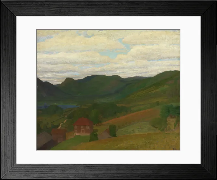 Framed Print : Landscape with an old Farm, 1897. Creator: Thorvald Erichsen Framed Print : Landscape with an old Farm, 1897. Creator: Thorvald Erichsen