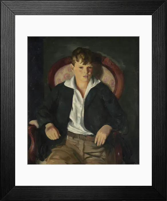 Framed Print : Portrait of a Boy, 1921. Creator: George Wesley Bellows Framed Print : Portrait of a Boy, 1921. Creator: George Wesley Bellows