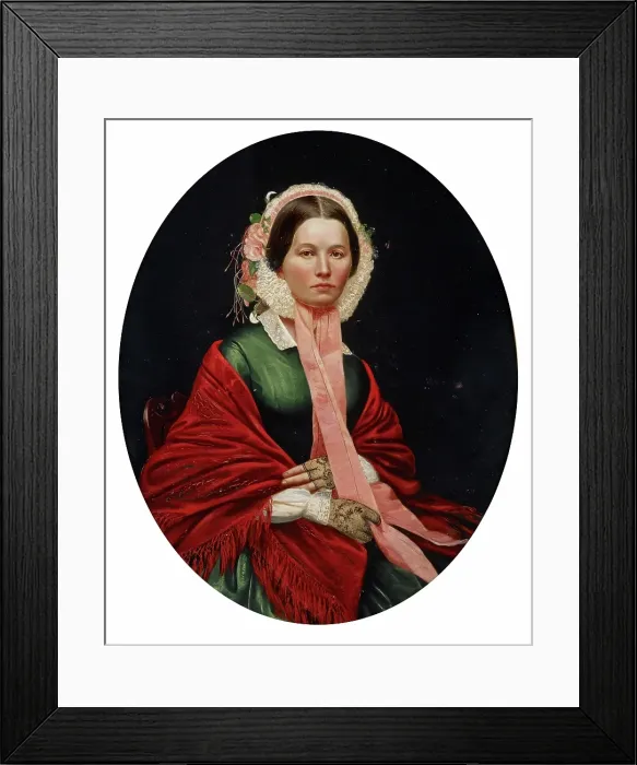 Framed Print : Portrait of Ellen Houser Hays, date unknown, c1850s. Creator: Barton Stone Hays Framed Print : Portrait of Ellen Houser Hays, date unknown, c1850s. Creator: Barton Stone Hays