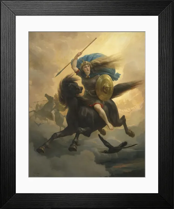 Framed Print : The Valkyrie, 1869. Creator: Peter Nicolai Arbo Framed Print : The Valkyrie, 1869. Creator: Peter Nicolai Arbo