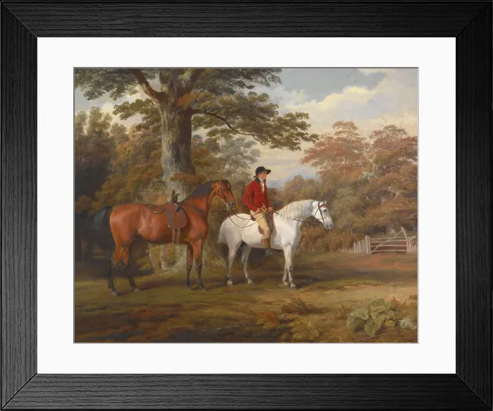 Framed Print : Hunter and Huntsman, about 1785. Creator: George Garrard