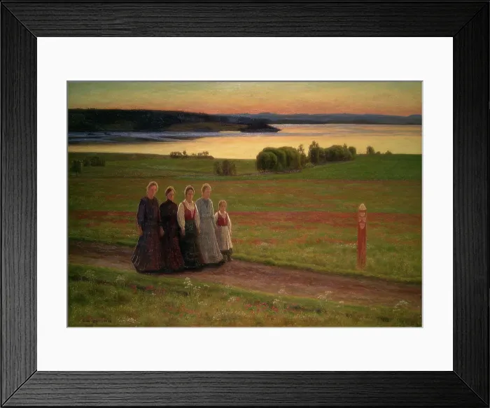 Framed Print : Midsummer Night, Started 1901, finished 1902. Creator: Einar Ofsti Framed Print : Midsummer Night, Started 1901, finished 1902. Creator: Einar Ofsti