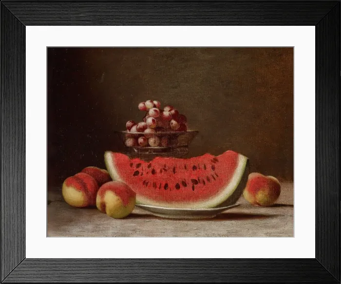 Framed Print : Still Life with Watermelon, date unknown, c1850-1910. Creator: Barton Stone Hays Framed Print : Still Life with Watermelon, date unknown, c1850-1910. Creator: Barton Stone Hays