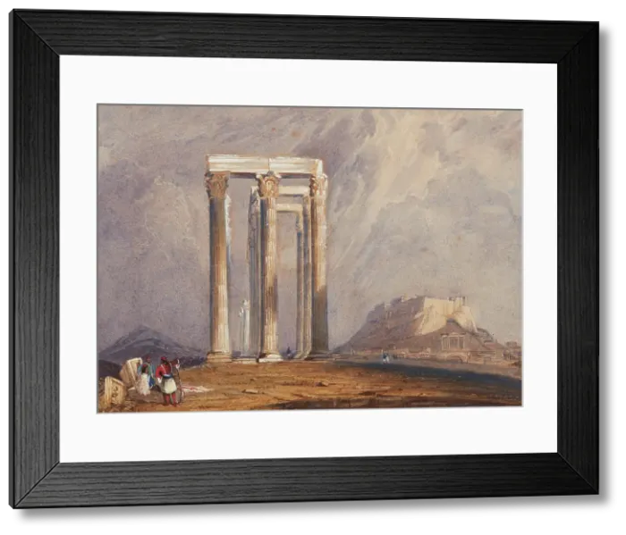 Framed Print : The Temple of Jupiter Olympus, Athens, about 1832. Creator: Clarkson Stanfield Framed Print : The Temple of Jupiter Olympus, Athens, about 1832. Creator: Clarkson Stanfield