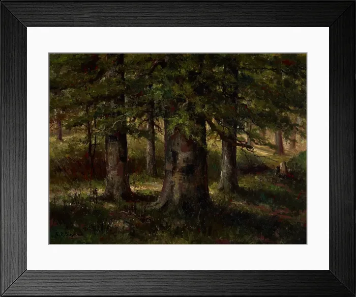 Framed Print : Landscape with Beech Trees, date unknown, c1900-1940. Creator: Edward Sitzman Framed Print : Landscape with Beech Trees, date unknown, c1900-1940. Creator: Edward Sitzman