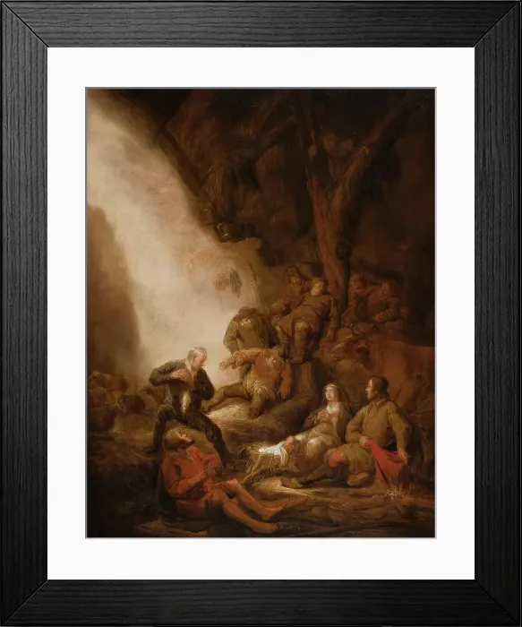 Framed Print : Adoration of the Shepherds, about 1645. Creator: Benjamin Gerritz Cuyp Framed Print : Adoration of the Shepherds, about 1645. Creator: Benjamin Gerritz Cuyp
