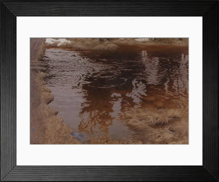 Framed Print : Spring flood, 1909. Creator: Gustaf Fjaestad Framed Print : Spring flood, 1909. Creator: Gustaf Fjaestad
