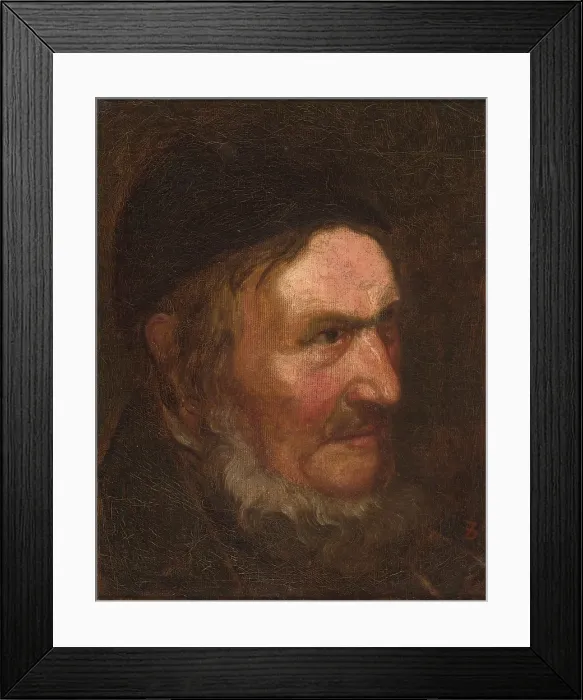 Framed Print : Portrait of Squire Duveneck, about 1875-1880. Creator: Frank Duveneck Framed Print : Portrait of Squire Duveneck, about 1875-1880. Creator: Frank Duveneck