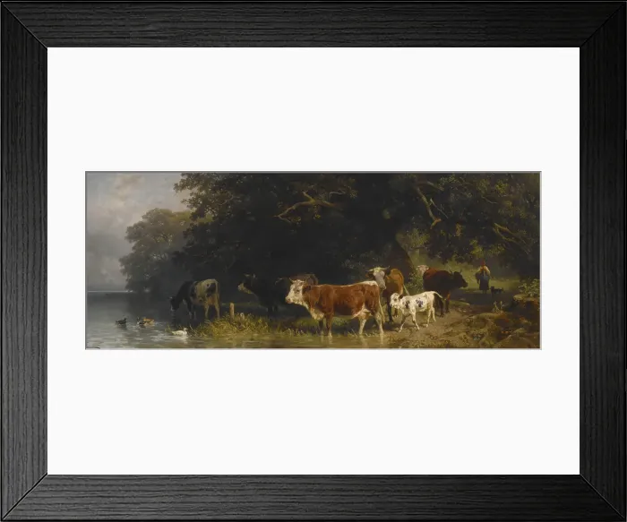 Framed Print : Landscape, unknown date, c1840-1880. Creator: Friedrich Voltz Framed Print : Landscape, unknown date, c1840-1880. Creator: Friedrich Voltz