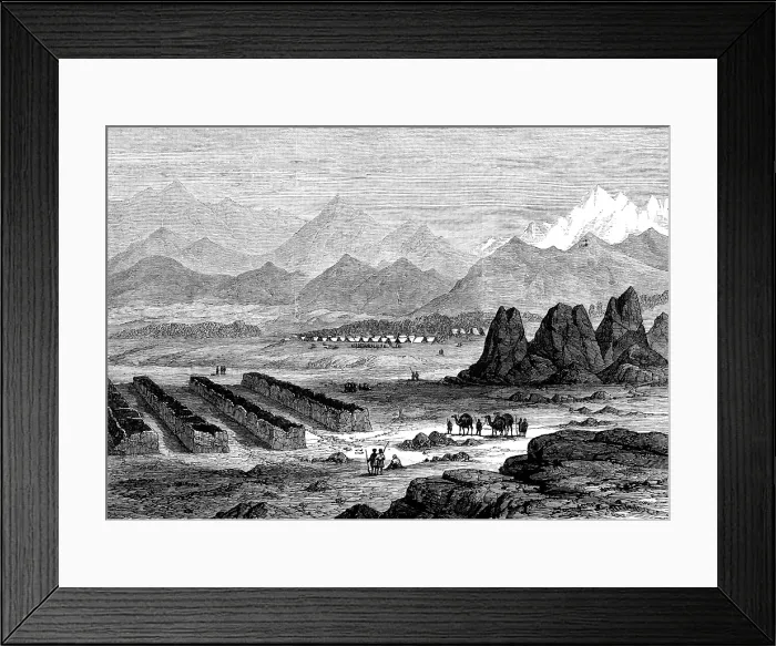 Framed Print : The War in Afghanistan: General Gough's camp at Gundamuk, 1880. Creator: Unknown Framed Print : The War in Afghanistan: General Gough's camp at Gundamuk, 1880. Creator: Unknown