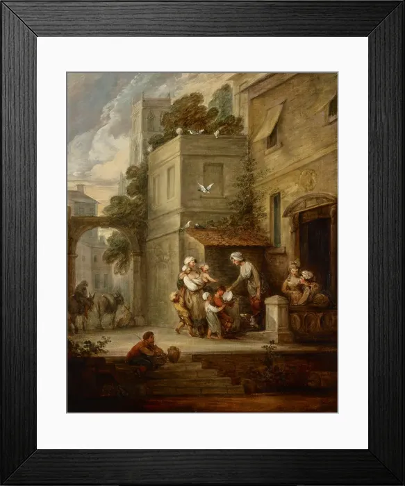 Framed Print : Charity Relieving Distress, about 1784. Creator: Gainsborough Dupont Framed Print : Charity Relieving Distress, about 1784. Creator: Gainsborough Dupont