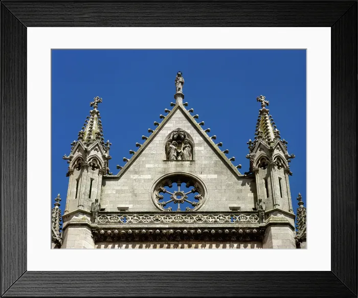 Framed Print : Architectural detail, top of the main facade, Saint Mary's CathedralLeon, Castile and Leon (2002). Creator: LTL Framed Print : Architectural detail, top of the main facade, Saint Mary's CathedralLeon, Castile and Leon (2002). Creator: LTL