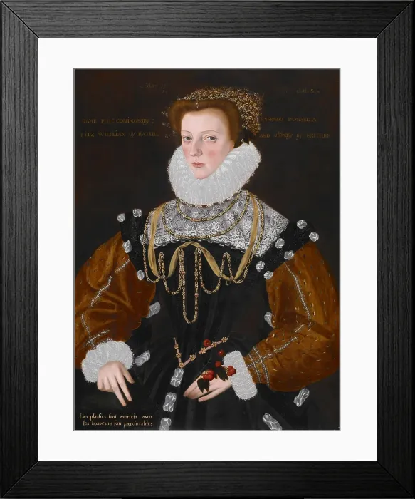 Framed Print : Lady Philippa Coningsby, 1578. Creator: George Gower Framed Print : Lady Philippa Coningsby, 1578. Creator: George Gower