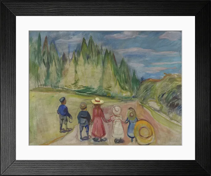 Framed Print : The Fairytale Forest, 1901 or 1902. Creator: Edvard Munch Framed Print : The Fairytale Forest, 1901 or 1902. Creator: Edvard Munch