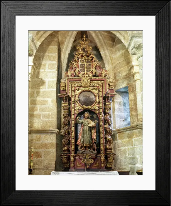 Framed Print : Sculpture dedicated to Saint Mark the Evangelist, Santiago Church, Betanzos, Galicia, Spain, 2000. Creator: LTL Framed Print : Sculpture dedicated to Saint Mark the Evangelist, Santiago Church, Betanzos, Galicia, Spain, 2000. Creator: LTL