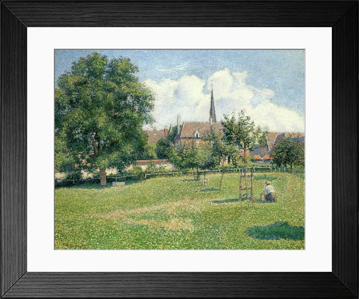 Framed Print : The House of the Deaf Woman and the Belfry at Eragny (La Maison de la Sourde et Le Clocher d'Eragny) Creator: Camille Pissarro Framed Print : The House of the Deaf Woman and the Belfry at Eragny (La Maison de la Sourde et Le Clocher d'Eragny) Creator: Camille Pissarro