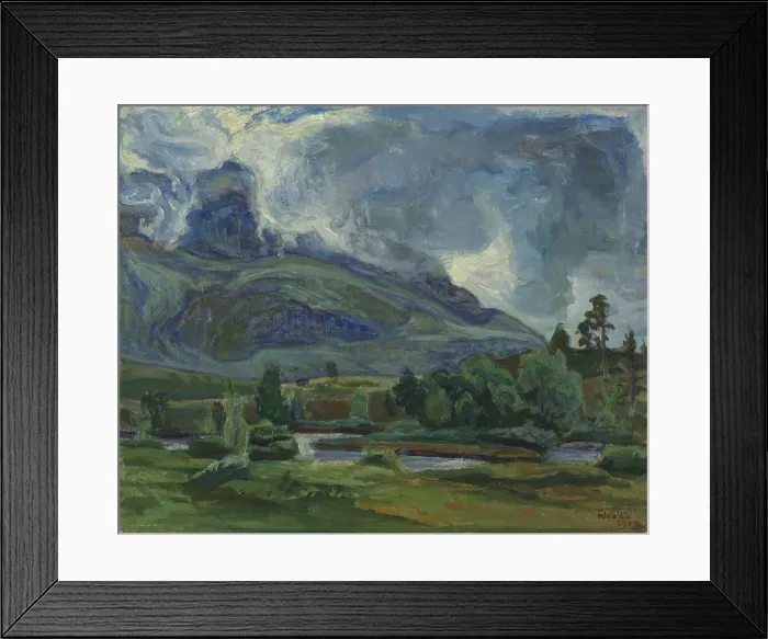 Framed Print : The Mist clears away, 1909. Creator: Kristen Holbo Framed Print : The Mist clears away, 1909. Creator: Kristen Holbo