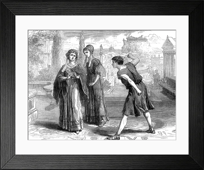 Framed Print : Scene from the Westminster Play, 1872. Creator: Unknown Framed Print : Scene from the Westminster Play, 1872. Creator: Unknown